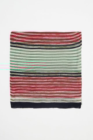 Echarpe rayée Rouge et vert clair