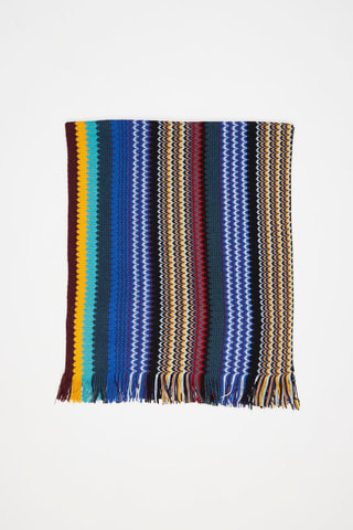 Echarpe en laine 
Bleu