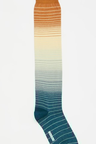 Chaussettes Bleu canard et jaune clair