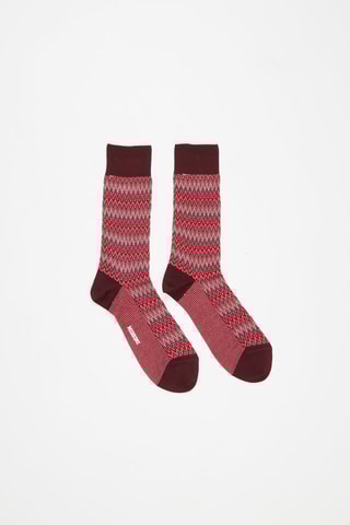 Chaussettes Bordeaux et rouge