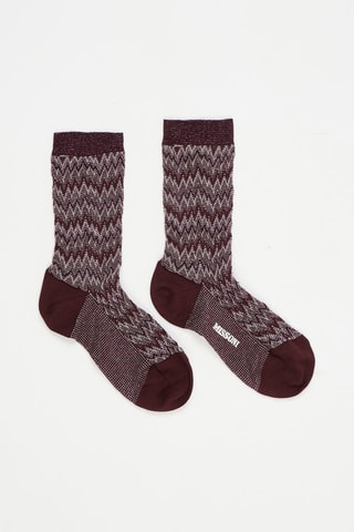 Chaussettes Gris et bordeaux