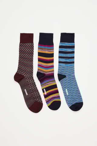 3 paires de chaussettes Bleu marine et noir