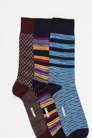 3 paires de chaussettes Bleu marine et noir