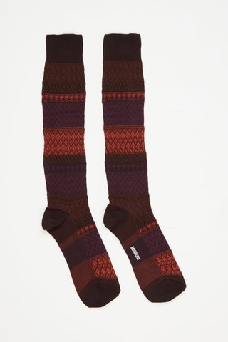 Chaussettes Bordeaux et rouge brique