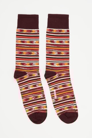 Chaussettes Bordeaux et orange