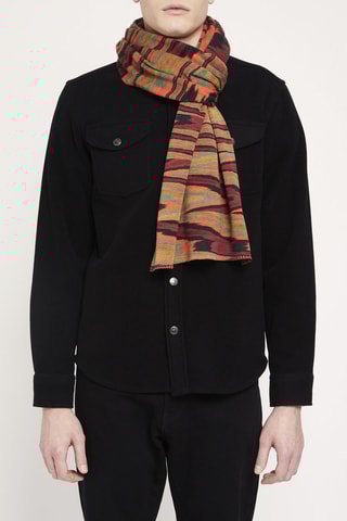Echarpe en laine Corail et bordeaux