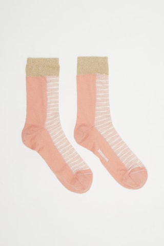 Chaussettes Saumon et écru