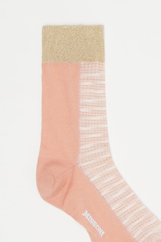 Chaussettes Saumon et écru