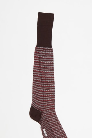 Chaussettes hautes Bordeaux et blanc