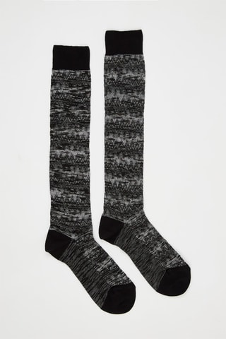 Chaussettes hautes Noir et gris