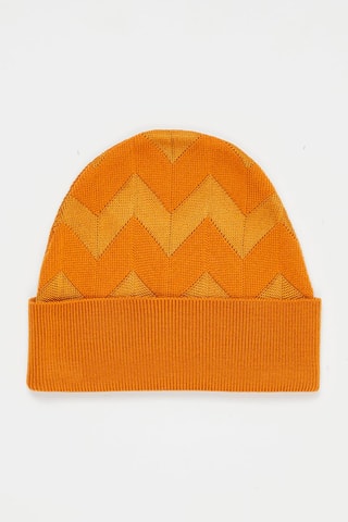 Bonnet en laine Orange et jaune