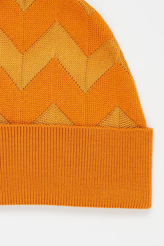 Bonnet en laine Orange et jaune