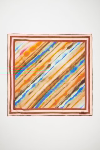 Carré tie and dye Orange et écru