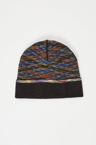 Bonnet en laine Noir et orange