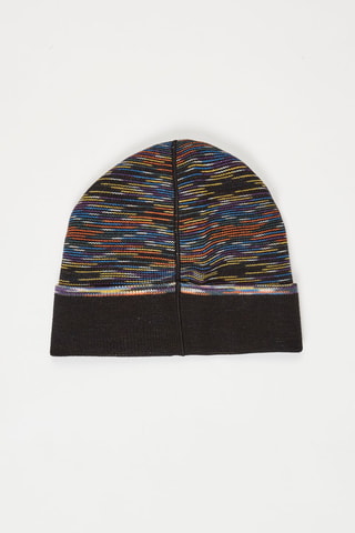 Bonnet en laine Noir et orange