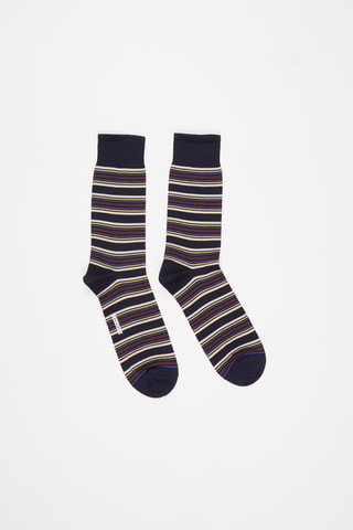 Chaussettes Bleu nuit et blanc