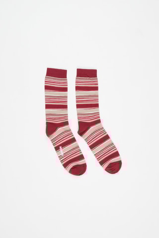 Chaussettes Bordeaux et beige