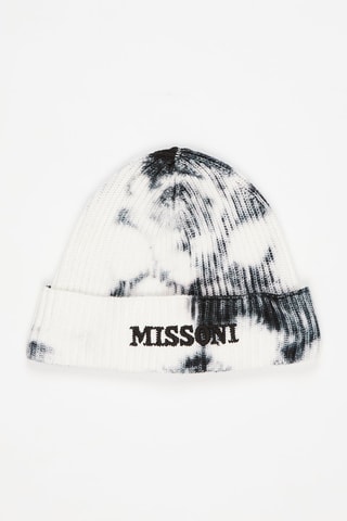 Bonnet en laine 
Blanc et noir
