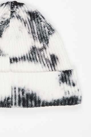 Bonnet en laine 
Blanc et noir