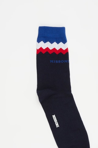 Chaussettes Bleu marine et blanc chiné