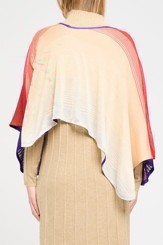 Poncho Corail et mauve