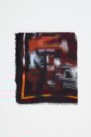 Carré - Rouge brique et noir