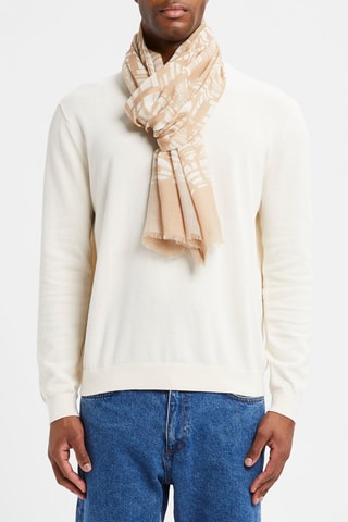 Etole en laine vierge et cachemire Beige et écru