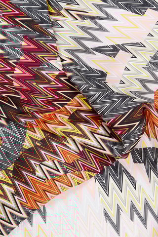 Foulard en soie - Noir et orange