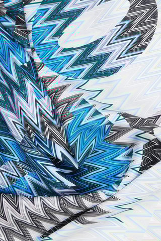 Foulard en soie - Bleu marine et marron