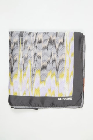 Foulard en soie - Gris foncé et jaune