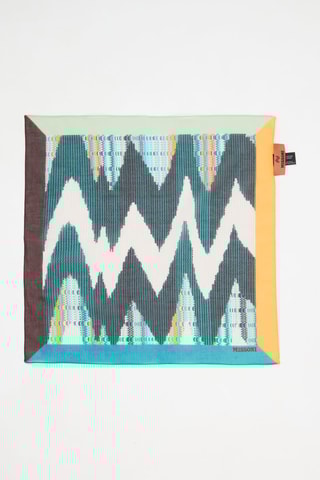 Carré - Turquoise et jaune