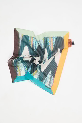 Carré - Turquoise et jaune