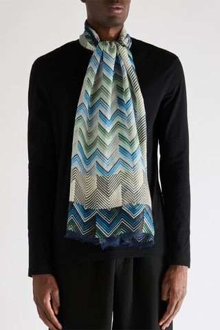 Foulard - Blanc et bleu