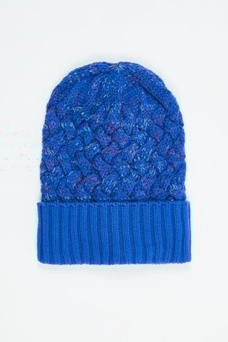 Bonnet en laine - Bleu électrique chiné