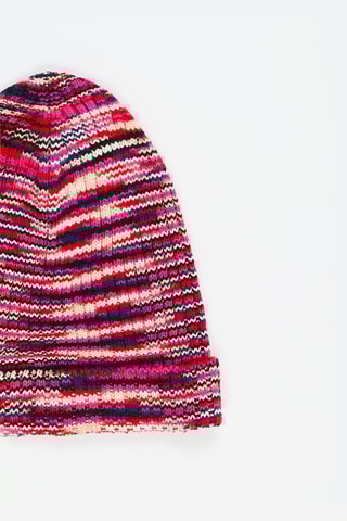 Bonnet en laine - Fuchsia et rouge