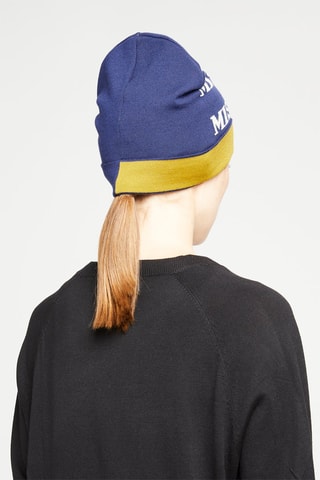 Bonnet en laine Bleu marine et vert d'eau