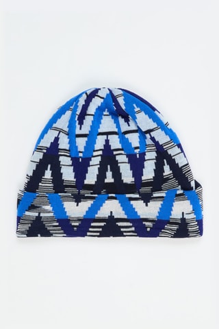 Bonnet en laine - Bleu clair et écru