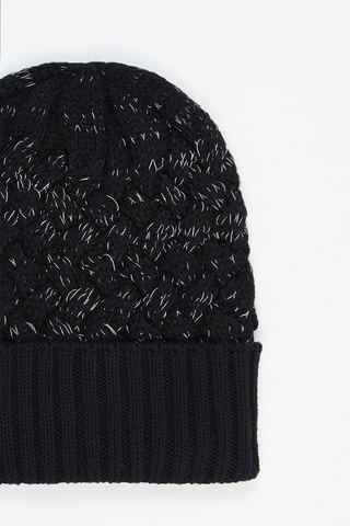 Bonnet en laine - Noir chiné