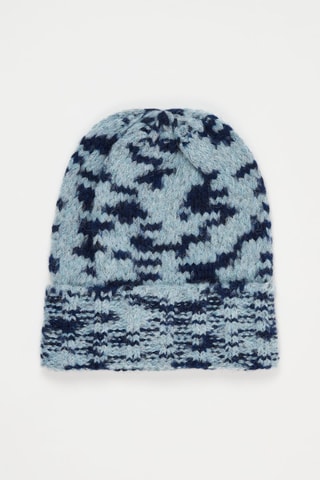 Bonnet tie and dye en alpaga et cachemire - Bleu