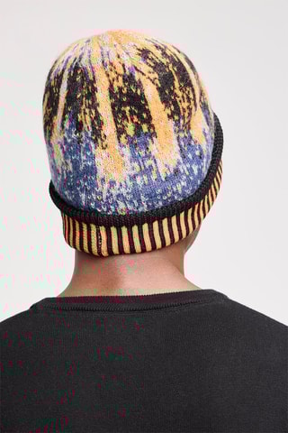 Bonnet en laine et mohair - Orange