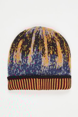 Bonnet en laine et mohair - Orange