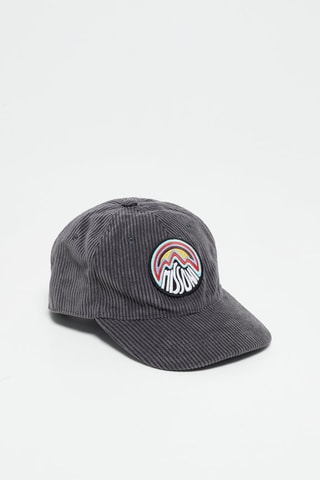 Casquette en velours Gris foncé