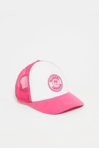 Casquette - Blanc et fuchsia
