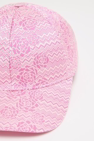 Casquette en soie - Rose et blanc