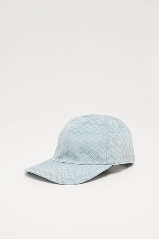 Casquette en soie - Bleu et blanc