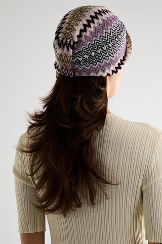 Turban - Beige et violet