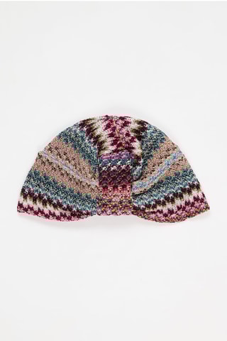 Turban - Fuchsia et beige