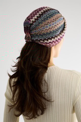 Turban - Fuchsia et beige