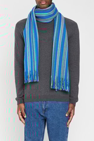 Echarpe en laine Bleu