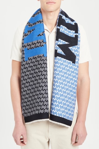 Echarpe en laine 
Noir et blanc